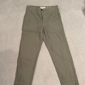 Madewell Relaxed Straight Olive Fatigue Pants